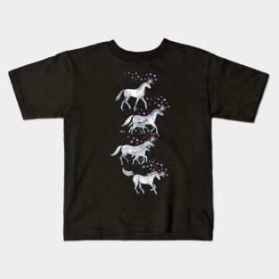 Unicorns and Stars on Soft Grey Kids T-Shirt